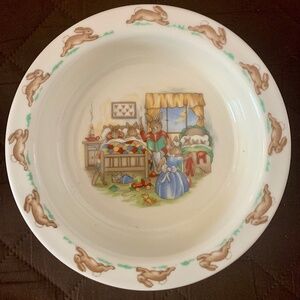 Children’s Bowl Bunnykins “Bedtime Story” Royal Doulton rimmed Bowl